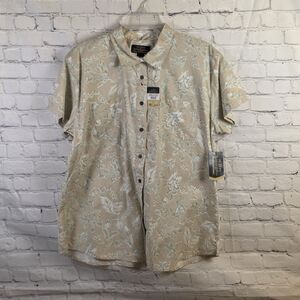 Noble Outfitters Shirt Women’s XL Paisley Short Sleeve Button Up Shirt